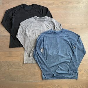 THREE Lululemon athletic longsleeve shirts